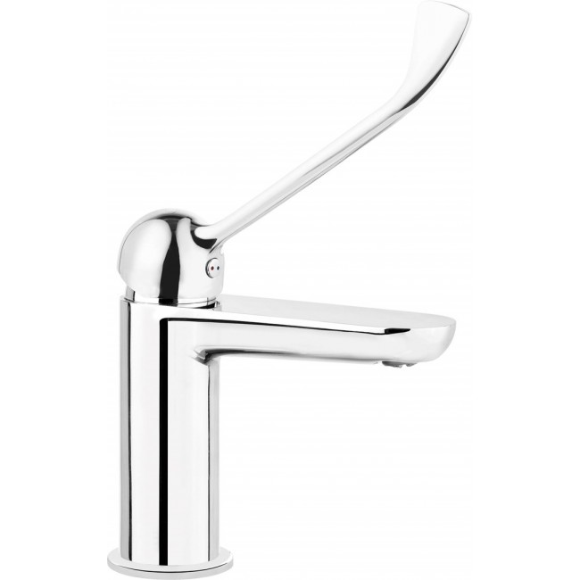 Basin mixer with temperature limitation
