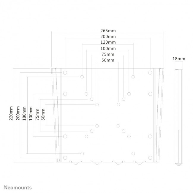 Neomounts FPMA-W110BLACK TV mount wall 10-40