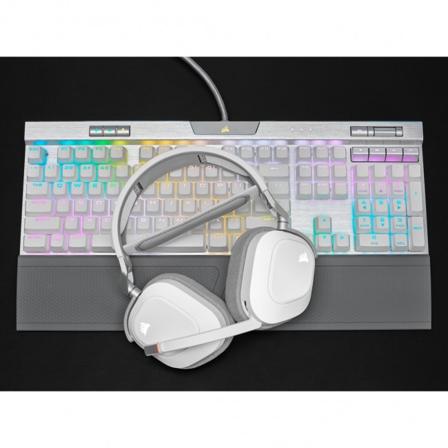 Corsair HS80 RGB Headset Wireless Head-band Gaming White Corsair HS80 RGB Headset Wireless Head-band Gaming White