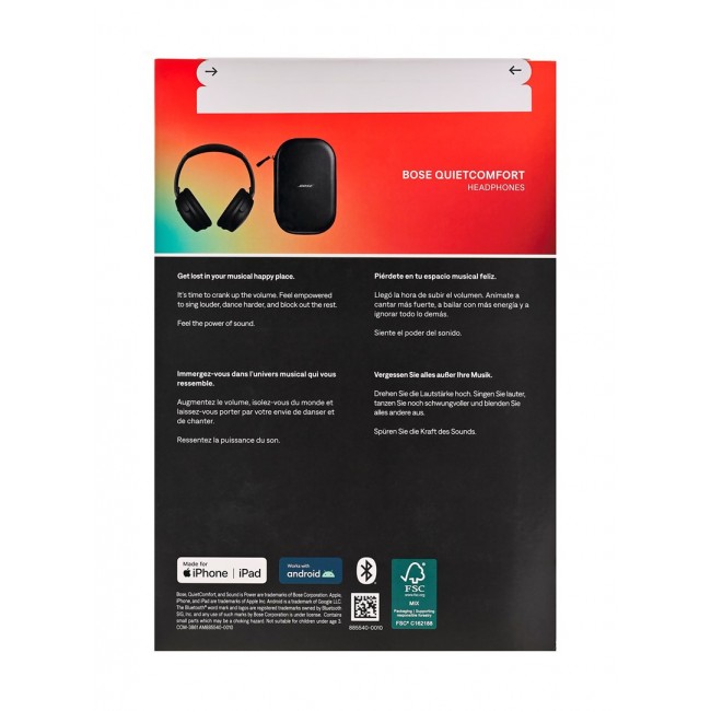 Bose QuietComfort Headset Wired & Wireless Head-band Music/Everyday Bluetooth Black Bose QuietComfort Headset Wired & Wireless Head-band Music/Everyday Bluetooth Black