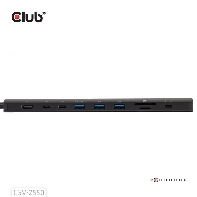 CLUB3D 10-1 Portable Dock USB Type-C 10Gbps to HDMI 8K30Hz PD3.1 Max.140Watt