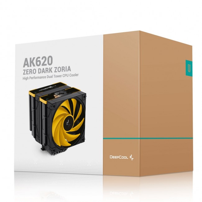 DeepCool AK620 Zero Dark Zoria Processor Air cooler 12 cm Black, Yellow 1 pc(s) DeepCool AK620 Zero Dark Zoria Processor Air cooler 12 cm Black, Yellow 1 pc(s)