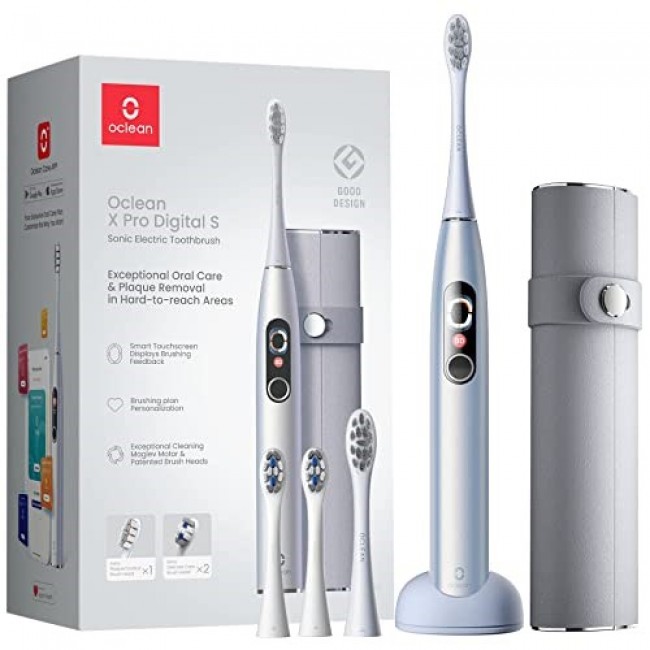 Oclean X PRO DIGITAL SET Adult Sonic toothbrush Silver Oclean X PRO DIGITAL SET Adult Sonic toothbrush Silver