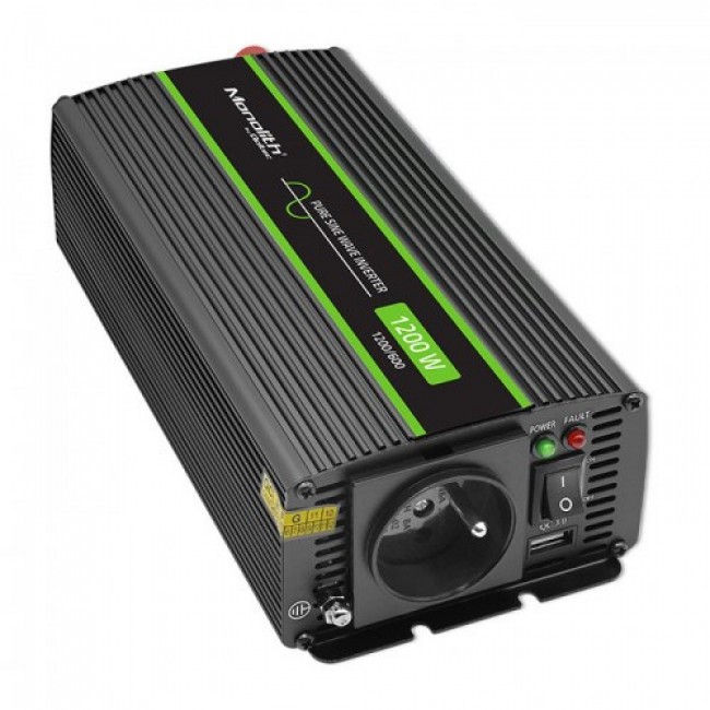 Qoltec Monolith power adapter/inverter Auto 1200 W Black Qoltec Monolith power adapter/inverter Auto 1200 W Black