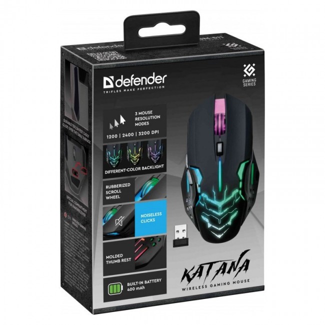 WIRELESS MOUSE DEFENDER KATANA GM-511 RF 3200DPI 7P WIRELESS MOUSE DEFENDER KATANA GM-511 RF 3200DPI 7P
