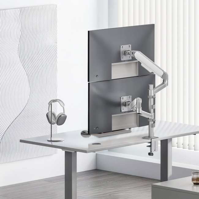 Ergo Office Mount/Hanger for 2 Monitors, Gas Spring, 17 Ergo Office Mount/Hanger for 2 Monitors, Gas Spring, 17