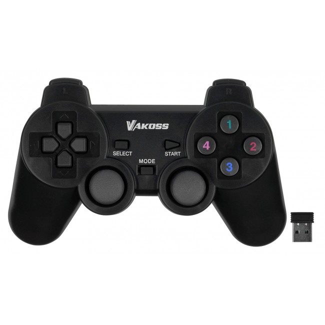 Vakoss GP-4705BK Gaming Controller Black RF Gamepad Analogue / Digital PC, Playstation 3