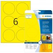 HERMA Signs signalling hard-wearing A4 85 mm round yellow strong adhesion film matt weatherpr 150 pcs.