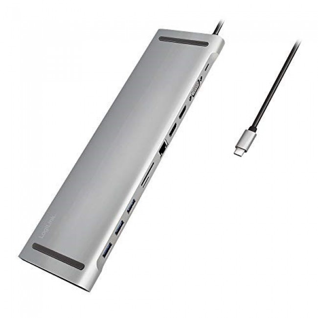 LogiLink UA0373 laptop dock/port replicator Wired USB 3.2 Gen 1 (3.1 Gen 1) Type-C Aluminium