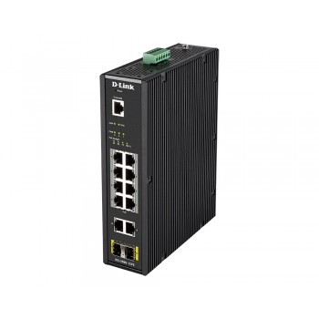 D-Link DIS-200G-12PS network switch Managed L2 Gigabit Ethernet (10/100/1000) Power over Ethernet (PoE) Black