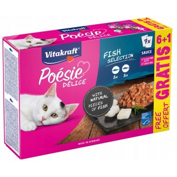 VITAKRAFT Po sie Delice Fish selection - wet cat food - 6 + 1 x 85g
