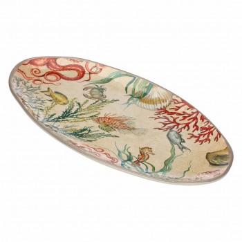 ROSE&TULIPANI SEA LIFE Melamine oval tray 52 x 30 cm