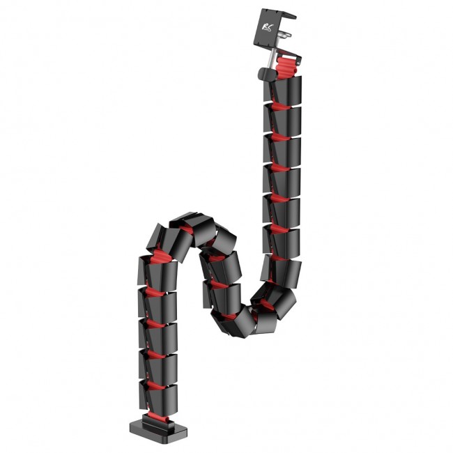 Nano RS desk cable organizer / cable grille, 1345mm, black and red, RS125 Nano RS desk cable organizer / cable grille, 1345mm, black and red, RS125