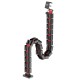 Nano RS desk cable organizer / cable grille, 1345mm, black and red, RS125 Nano RS desk cable organizer / cable grille, 1345mm, black and red, RS125