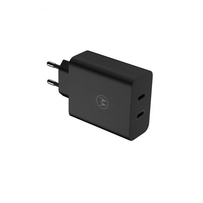 Motorola TurboPower 125W Duo Charger Universal Black AC Fast charging Indoor Motorola TurboPower 125W Duo Charger Universal Black AC Fast charging Indoor