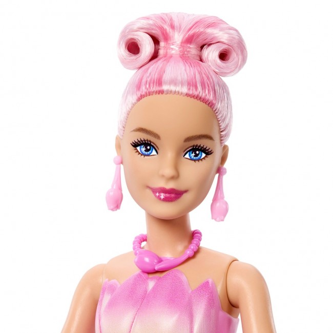 Barbie Petal Pop Scented Fashion Doll with Pink Tulip Dress, Reveal Accessories like Bunny & More