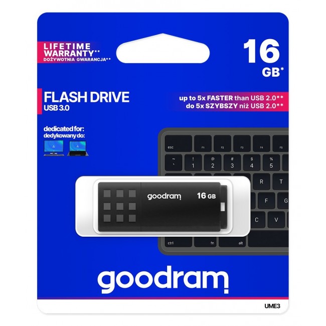 Goodram UME3 USB flash drive 16 GB USB Type-A 3.0 (3.1 Gen 1) Black