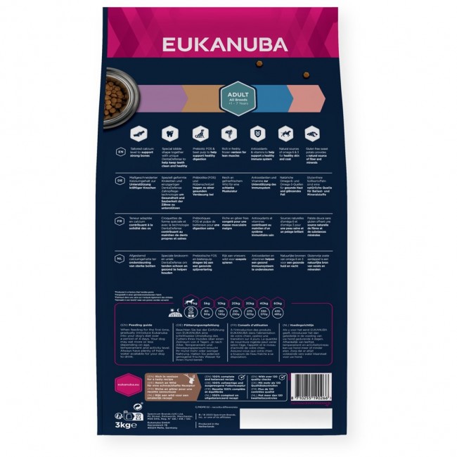 EUKANUBA Grain Free Adult All Breeds Venison - dry dog food - 3kg