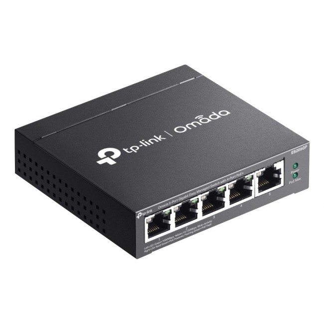 TP-Link Omada 5-Port Gigabit Easy Managed Switch with 4-Port PoE+ TP-Link Omada 5-Port Gigabit Easy Managed Switch with 4-Port PoE+