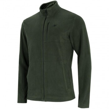 Men's Fleece Jacket 4F khaki H4Z22 PLM352 43S S