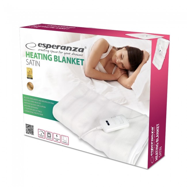 Esperanza EHB002 electric blanket 60 W White Fleece,Polyester Esperanza EHB002 electric blanket 60 W White Fleece,Polyester