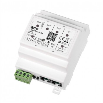 ACO CDNVRau-I-DIN Intelligent Active Video Splitter for P-System on DIN Rail