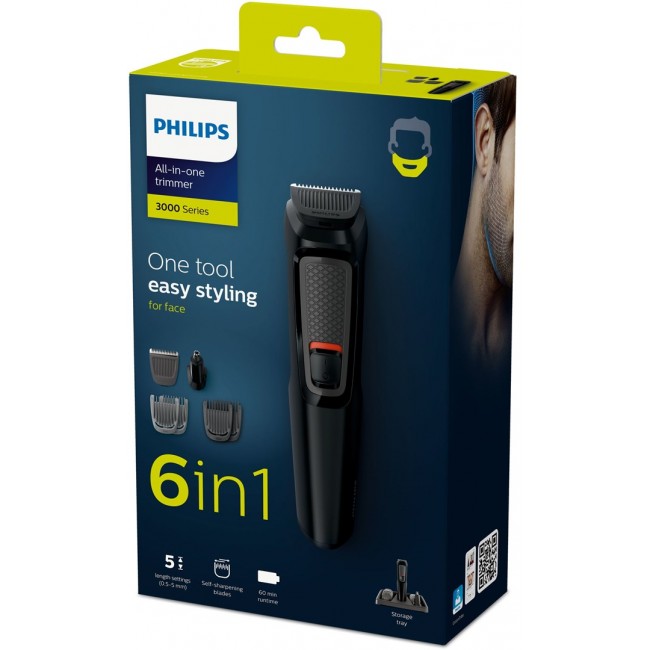 Philips MULTIGROOM Series 3000 MG3711/15 hair trimmers/clipper Black Nickel-Metal Hydride (NiMH)