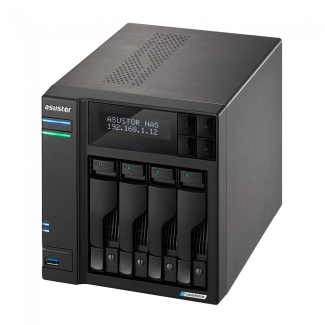 Asustor LOCKERSTOR 4 Gen2 (AS6704T) NAS Desktop Intel Celeron N N5105 4 GB DDR4 0 TB ADM Black