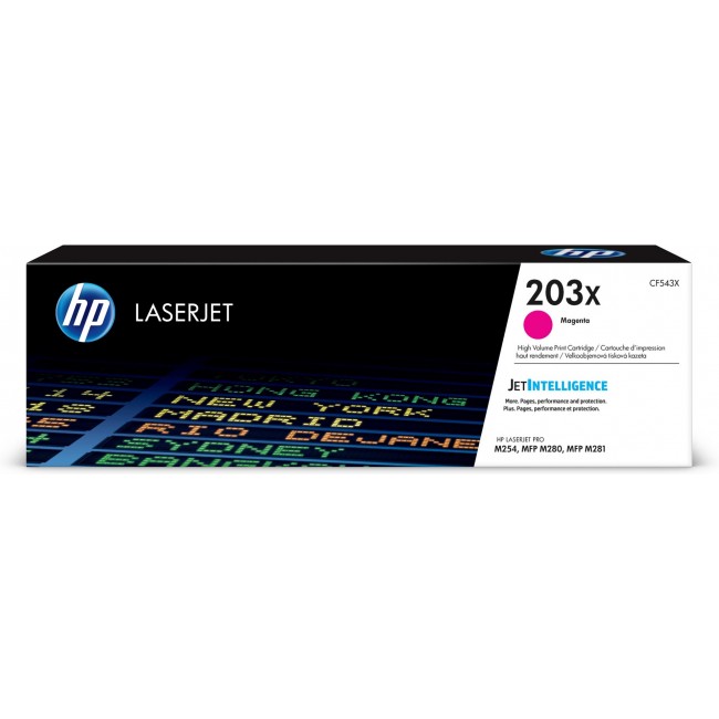 HP 203X High Yield Magenta Original LaserJet Toner Cartridge HP 203X High Yield Magenta Original LaserJet Toner Cartridge