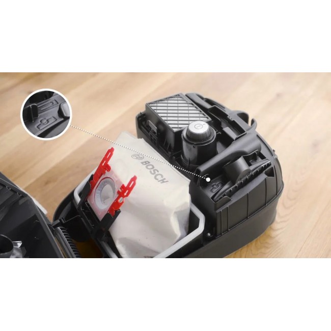 Bosch Serie 4 BGB41POW1 850 W black bagged vacuum cleaner