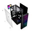 Gembird Fornax 2500 ARGB Gaming ATX computer case, Midi Tower, backlight, Black