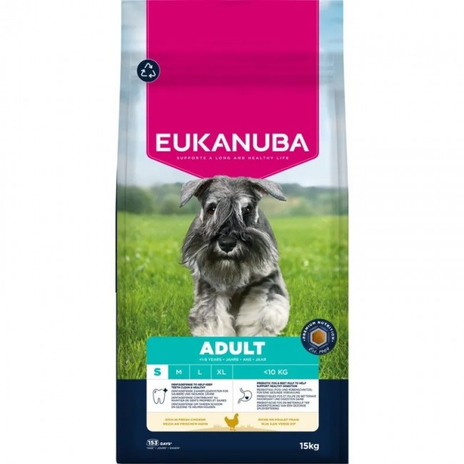 EUKANUBA Premium Nutrition Adult Small Breed Chicken - dry dog food - 15kg EUKANUBA Premium Nutrition Adult Small Breed Chicken - dry dog food - 15kg