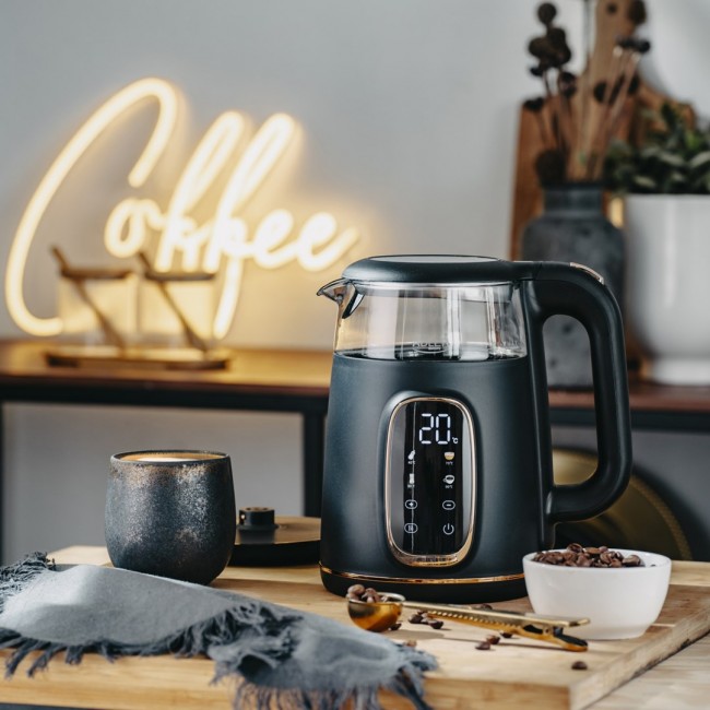 Adler D 1305 BG electric kettle 1.7 L 2200 W Black, Transparent, Gold Adler D 1305 BG electric kettle 1.7 L 2200 W Black, Transparent, Gold