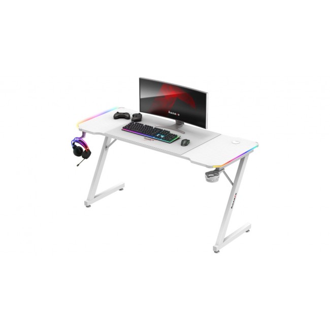 Huzaro Hero 3.3 White RGB - gaming table Huzaro Hero 3.3 White RGB - gaming table