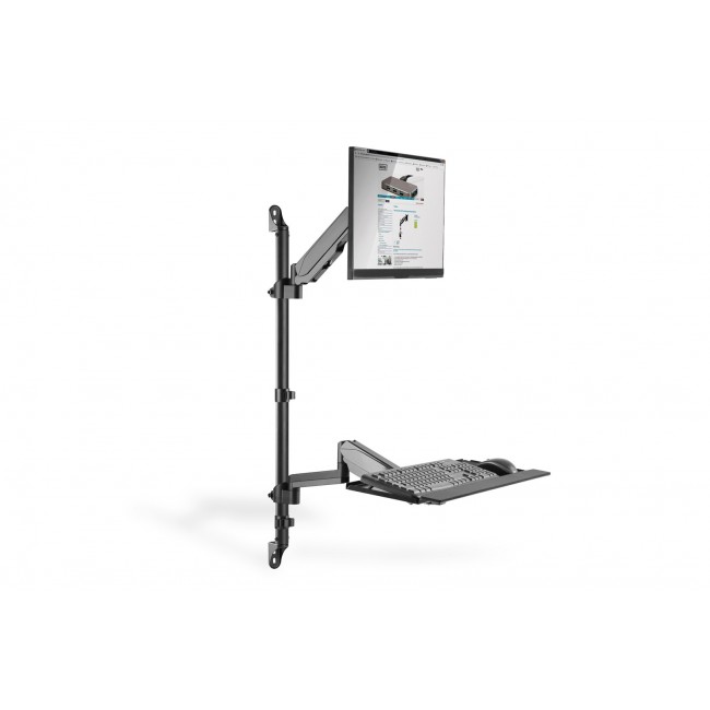 Digitus Flexible wall-mounted Stand/Sit workstation, single monitor Digitus Flexible wall-mounted Stand/Sit workstation, single monitor