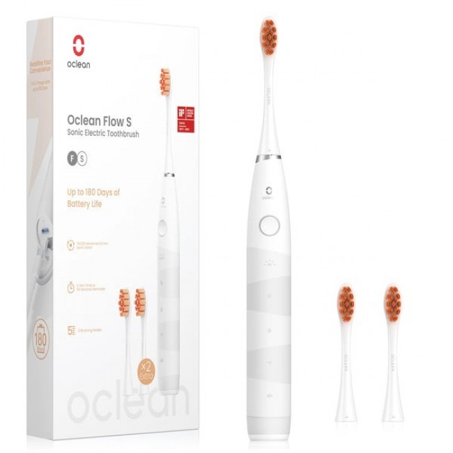Oclean Flow S Adult Sonic toothbrush Orange, White Oclean Flow S Adult Sonic toothbrush Orange, White