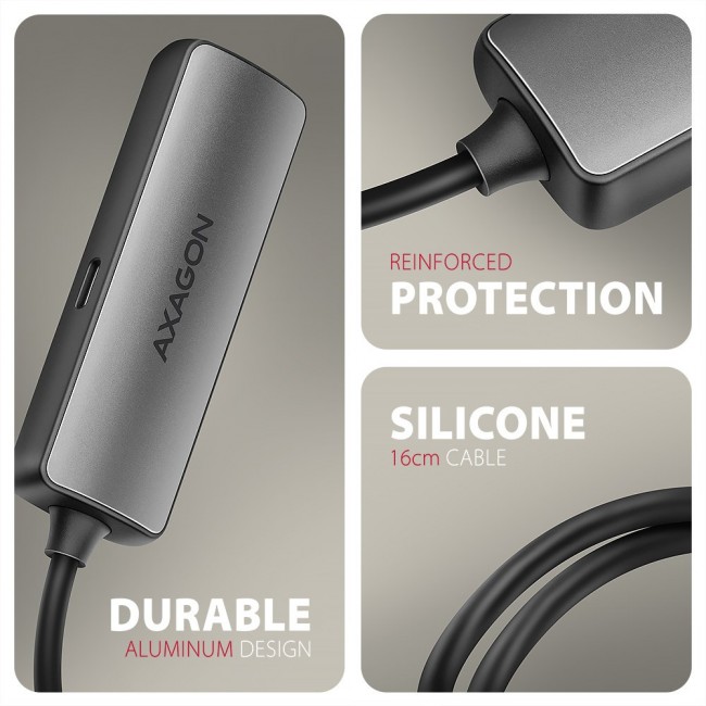 Axagon RVC-HI8KPD, USB-C - HDMI 2.1 adapter, 8K/60Hz, 4K/144Hz, HDR10+, PD100W
