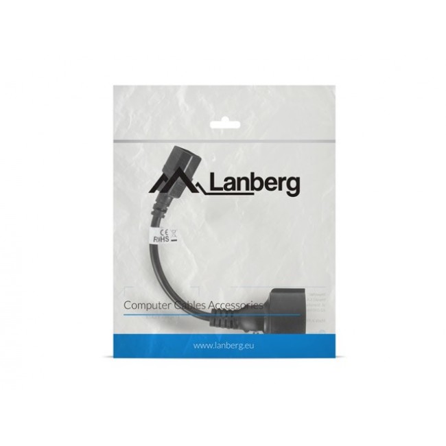 Lanberg CA-C14E-10CC-0018-BK power cable Black C14 coupler Lanberg CA-C14E-10CC-0018-BK power cable Black C14 coupler