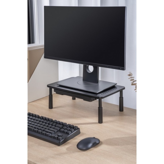 Gembird MS-TABLE-D-01 Adjustable monitor stand with drawer (rectangle) Gembird MS-TABLE-D-01 Adjustable monitor stand with drawer (rectangle)