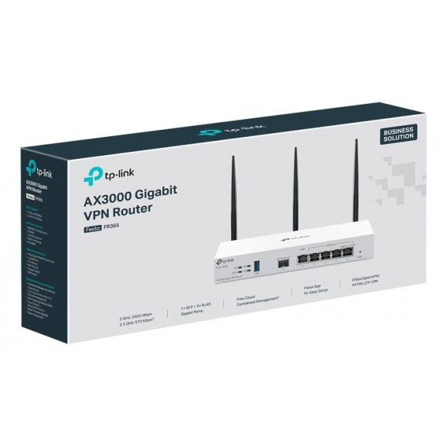 TP-Link FESTA FR365 wireless router Gigabit Ethernet Dual-band (2.4GHz + 5GHz or 2.4GHz + 6GHz) White