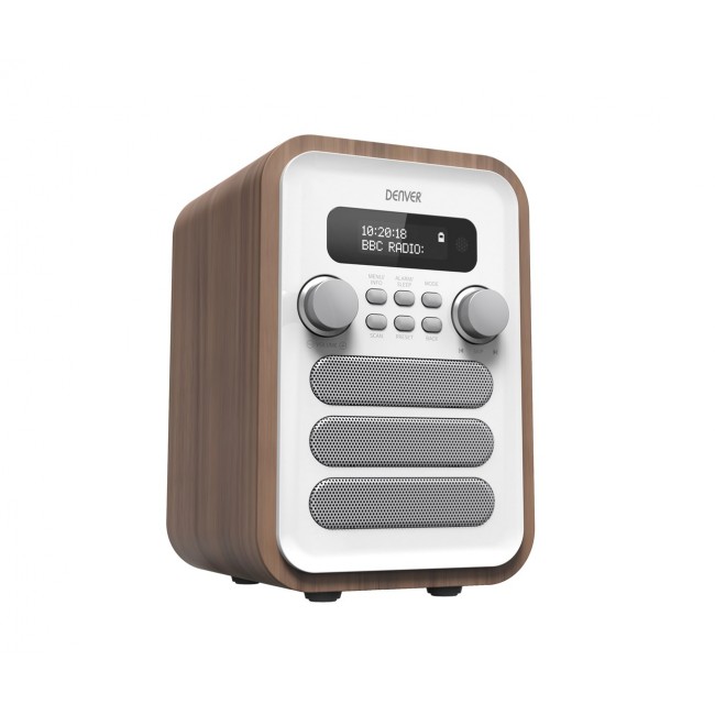 Denver DAB-48WHITE Personal Digital White, Wood Denver DAB-48WHITE Personal Digital White, Wood