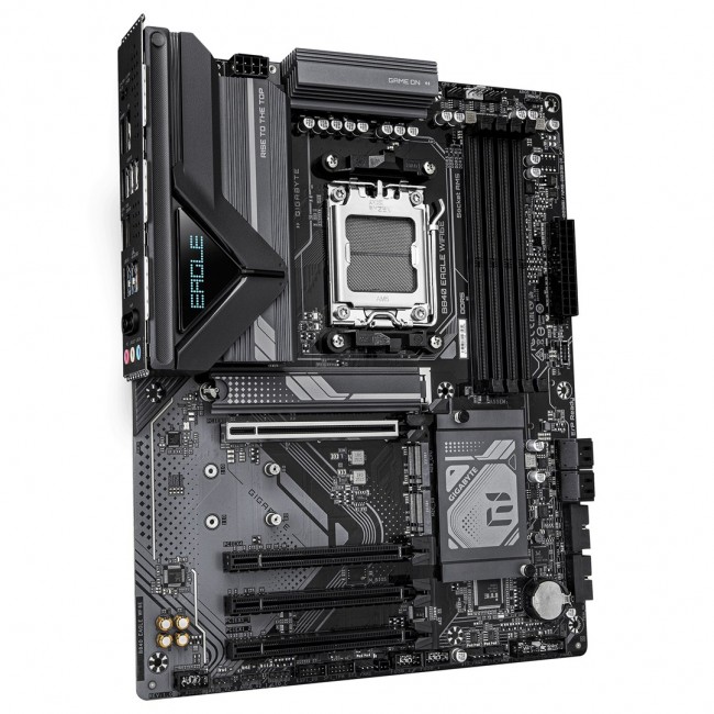 GIGABYTE B840 EAGLE WIFI6E Motherboard - AMD Ryzen 9000 CPUs, 8+2+2 Phases VRM, up to 8200MHz DDR5(O.C), 2xPCIe 4.0 + 1xPCIe 3.0 M.2, Wi-Fi 6E, 2.5GbE LAN, USB 3.2 Gen 2