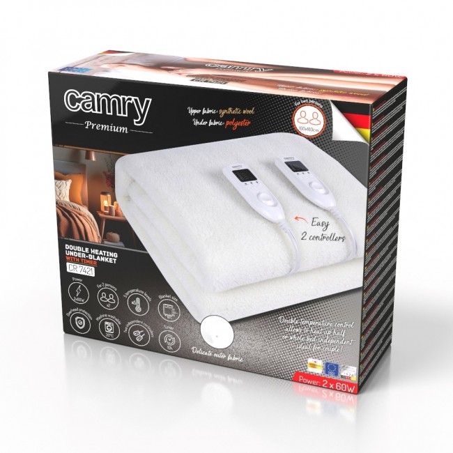 Camry CR 7421 electric blanket 2x 60 W