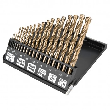 Wiert a do metalu HSS-Co 1.0-10.0 mm, zestaw 19 szt.