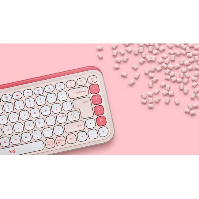 Logitech POP Icon Keys keyboard Universal Bluetooth QWERTY US International Rose