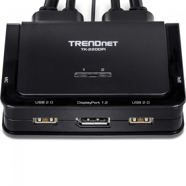 Trendnet TK-220DPI KVM switch Black Trendnet TK-220DPI KVM switch Black