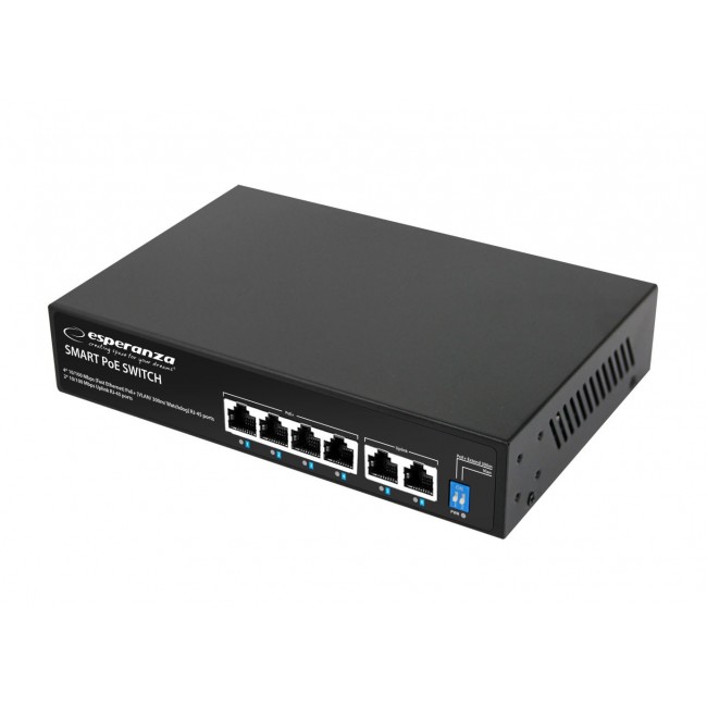 Esperanza ENS105 6-port Poe Switch 10/100 60W