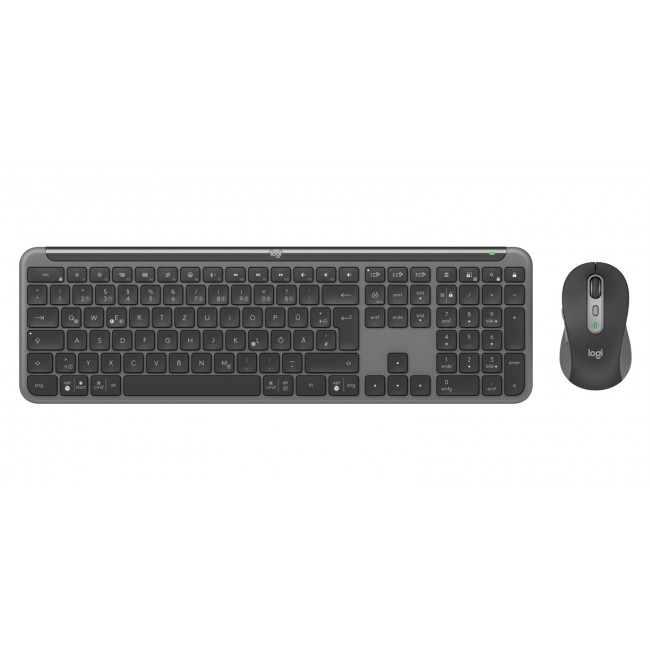 Logitech 920-012504 keyboard Mouse included Office RF Wireless + Bluetooth QWERTZ German Graphite
