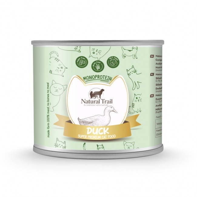 NATURAL TRAIL Cat Monoprotein Duck - wet cat food - 185g
