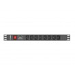 Lanberg PDU-08I-0200-C20-BK power distribution unit (PDU) 8 AC outlet(s) 1U Black